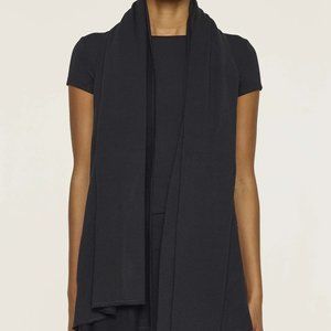 bleusalt 2 yard wrap shawl ruana - black new